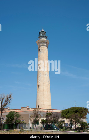 Leuchtturm, San Vito la Capo, Provinz Trapani, Sizilien, Italien, Leuchtturm, San Vito la Capo, Provinz Trapani, Sizilien, Italien Stockfoto