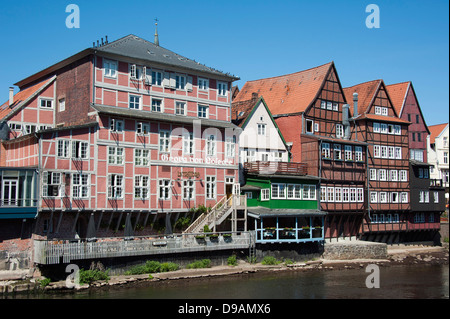 Häuser, Hafen, Am weist, Lüneburg, Niedersachsen, Deutschland, Lüneburg, Haeuser, Hafen, Am weist, Lüneburg, Niedersac zu senken Stockfoto