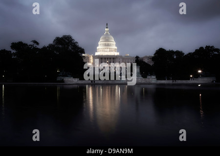 Das Kapitol, den Senat und das Repräsentantenhaus auf der National Mall in Washington DC Stockfoto