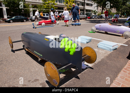 Washington DC Seifenkistenrennen Autos Stockfoto
