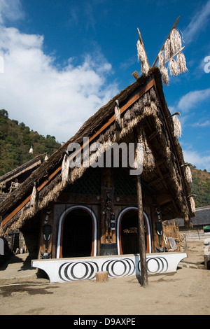 Naga Stammes Hütte, Kohima, Nagaland, Indien Stockfoto