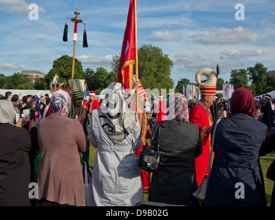 Türkische Gemeinde-Festival mit Musik-Festspiele und traditionelle Essensstände in London, Großbritannien Stockfoto