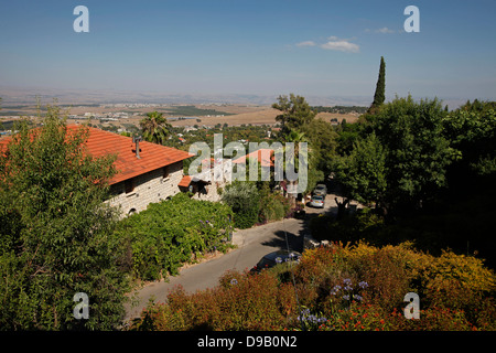 Blick von der alten Stadt Rosh Pinna in den Osthängen des Mount Kna'anin in den oberen Galiläa Nordisrael. Stockfoto