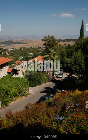 Blick von der alten Stadt Rosh Pinna in den Osthängen des Mount Kna'anin in den oberen Galiläa Nordisrael. Stockfoto