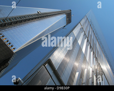 One World Trade Center im Bau, Lower Manhattan, NY Stockfoto