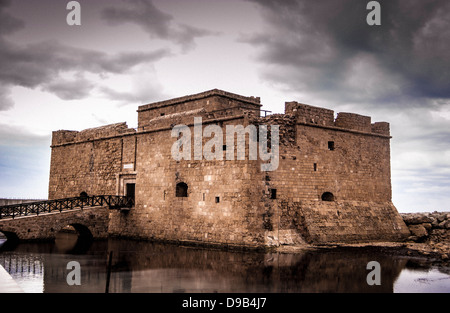 Paphos Burg, Hafen Pafos Stockfoto