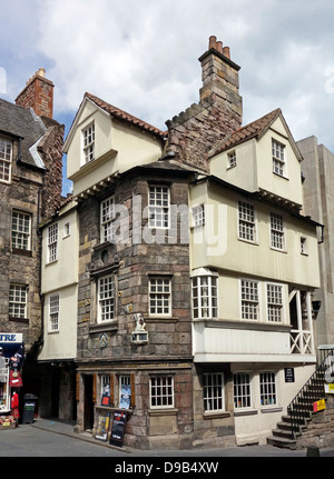 John Knox House & Scottish Storytelling im Zentrum In der High Street der Royal Mile Edinburgh Schottland Stockfoto