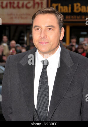 David Walliams kommt für "Britain es Got Talent" Edinburgh auditions Edinburgh, Schottland - 11.02.12 Stockfoto