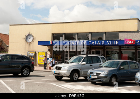 Gare De Calais Ville SNCF Train Station Frankreich Europa Stockfoto