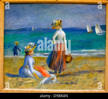 Pierre-Auguste Renior, französische 1841-1919.  Figuren am Strand. Stockfoto