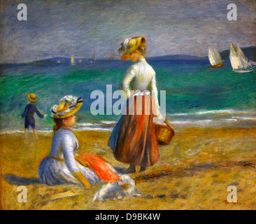 Pierre-Auguste Renior, französische 1841-1919.  Figuren am Strand. Stockfoto