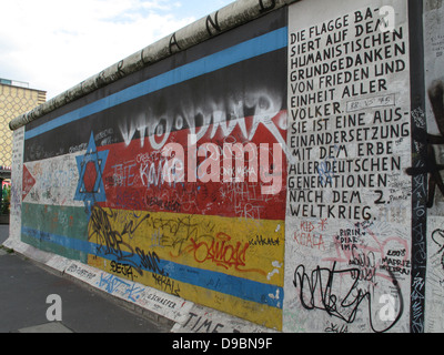 East Side Gallery, Berlin. Stockfoto