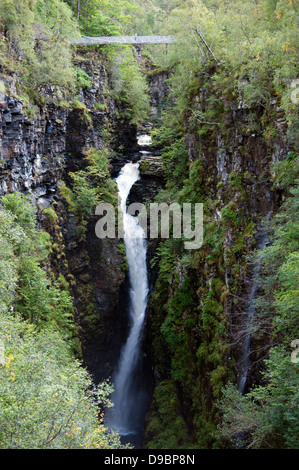 Wasserfall, fällt der Measach, Highland, Schottland, Großbritannien, Europa, Corrieshalloch Schlucht, Wasserfall, Wasserfälle Measach Hig Stockfoto