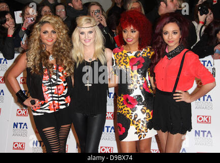 Jade Thirlwall, Leigh Ann Pinnock, Jesy Nelson und Perrie Edwards von kleiner Mix den National Television Awards 2012 (NTA) - Ankünfte London, England - 25.01.12 Stockfoto