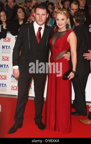 Danny Miller und Kirsty Leigh Porter National Television Awards 2012 (NTA) - Ankünfte London, England - 25.01.12 Stockfoto