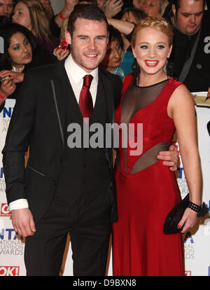 Danny Miller und Kirsty Leigh Porter National Television Awards 2012 (NTA) - Ankünfte London, England - 25.01.12 Stockfoto