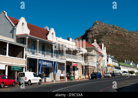 Historische Gebäude auf St. George Street, Simons Town, False Bay, Südafrika Stockfoto