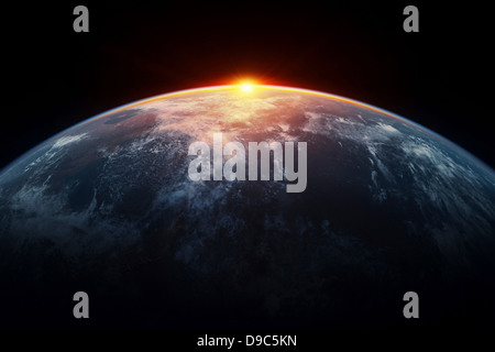 Sonnenlicht Bedeckungsveränderlichen Planetenerde Stockfoto