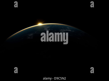 Sonnenlicht Bedeckungsveränderlichen Planetenerde Stockfoto