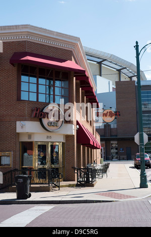 Das Hard Rock Café, Beale Street, Memphis, Tennessee. Stockfoto