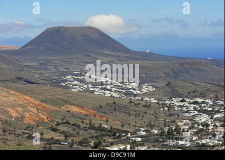 Blick vom Mirador de Haria, Lanzarote, Kanarische Inseln, Spanien Stockfoto