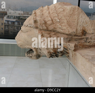 Löwenköpfige Wasserhose aus der Nord-Ost-Ecke des Parthenon, Athen, Griechenland Stockfoto