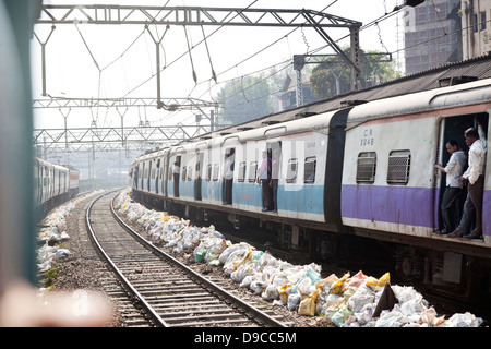 Ein Personenzug in Indien Stockfoto