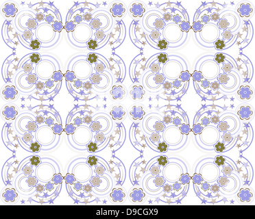 Zusammenfassung Hintergrund mit Blumen, Mode Musterdesign. Schöne Vektor Illustration Textur. Stockfoto
