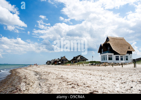 Ferienhäuser an der Ostsee Stockfoto