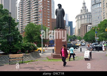 Kimlau Square - Lin Ze Xu Statue - Chinatown - New York City Stockfoto