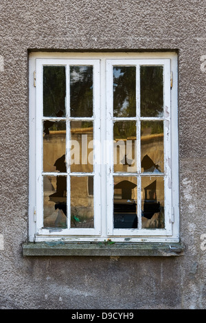 Gebrochene Fenster Stockfoto