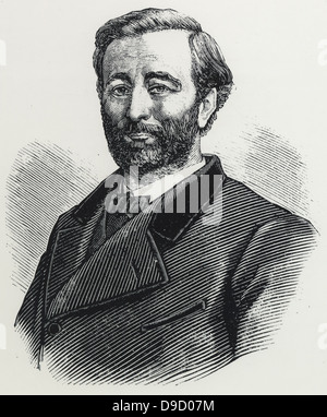 Paul Bert (1833-1886), französischer Physiologe und Politiker. Bert studierte Caissonkrankheit (die Schlaufen) und Atmung in großer Höhe. Letzteres brachte ihm den soubriquet Vater der Luftfahrt Medizin. Gravur 1881. Stockfoto