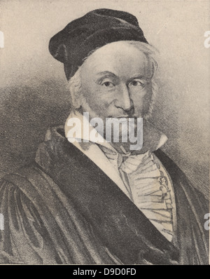 Johann Carl Friedrich Gauß (1777-1855) deutscher Mathematiker, Astronom und Physiker. Stockfoto