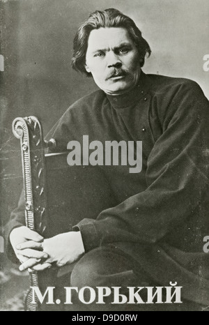 Alexei Maximovich Peshko (1868-1936 richtig wie Maxim Gorki, Russischer und sowjetischer Schriftsteller, Dramatiker bekannt und politischer Aktivist. ein Gründer des Sozialistischen Realismus literarische Methode. Und ein politischer Aktivist. Stockfoto