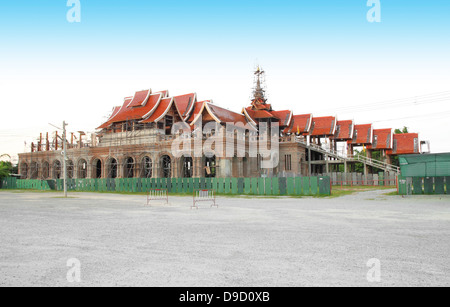 Thai Tempel Stil Gebäude im Bau, Thailand Stockfoto