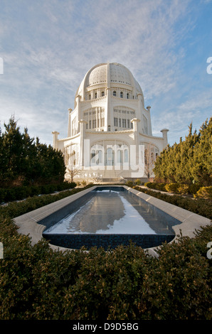 Die Bahá ' í Haus der Anbetung in Wilmette, Chicago. Stockfoto