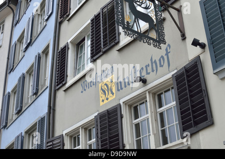 Restaurant Münsterhof, Zürich, Schweiz Stockfoto