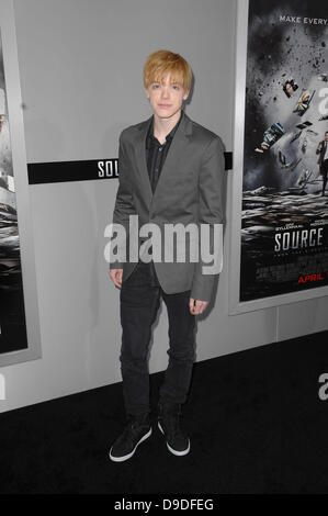 Cameron Monaghan Los Angeles Premiere von "Source Code" statt im Arclight Cinerama Dome - Ankünfte Los Angeles, Kalifornien - 28.03.11 Stockfoto