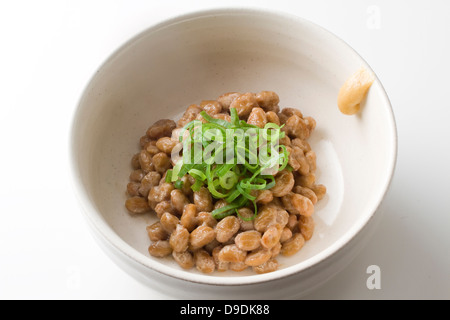 Natto fermentierten Sojabohnen Stockfoto