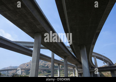 Autobahn-Überführung in Los Angeles, Kalifornien, USA Stockfoto