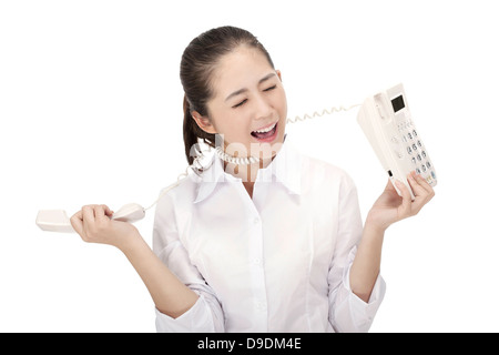 Business-Dame am Telefon Stockfoto