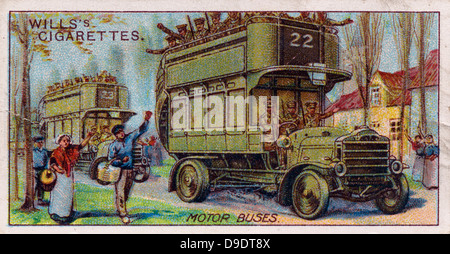 Militärische Motoren Serie, 1916: britische Autobusse. Stockfoto