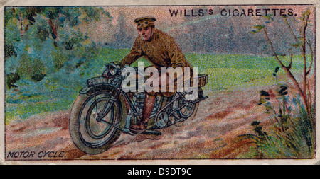 Militärische Motoren Serie, 1916: British Motor Cycle. Stockfoto