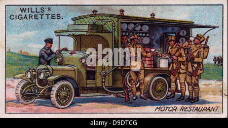 Militärische Motoren Serie, 1916: British Motor Restaurant. Stockfoto