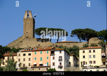 Italien, Toskana, Castiglion Fiorentino, Cassero Tower Stockfoto