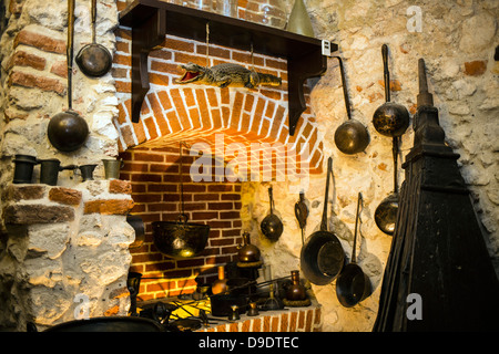 Kamin und Faltenbalg an das Apothekenmuseum, Collegium Mindestmaß an der Jagiellonen-Universität Krakau, Polen, Osteuropa Stockfoto