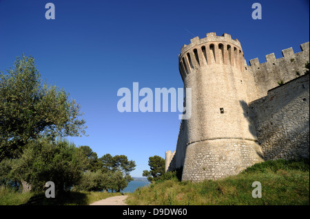 Italien, Umbrien, Trasimeno, Castiglione del Lago, Schloss Stockfoto