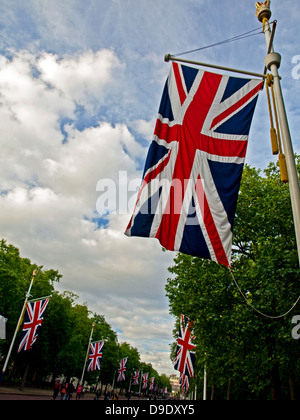 Union Fahnen zu schmücken, Einkaufszentrum, City of Westminster, London, England, Vereinigtes Königreich Stockfoto