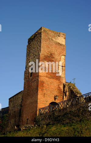 Italien, Umbrien, Città della Pieve, Torre del Vescovo, mittelalterlicher Turm Stockfoto