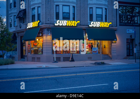 Ein Subway Sandwich Shop in Staten Island, New York Stockfoto